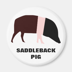 Aimant personnalisable de porc de selle