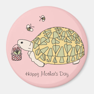 Aimant personnalisable de tortue du jour de mère