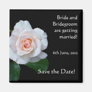 Aimant Personnalisable Enregistrer l'aimant de date, Rose