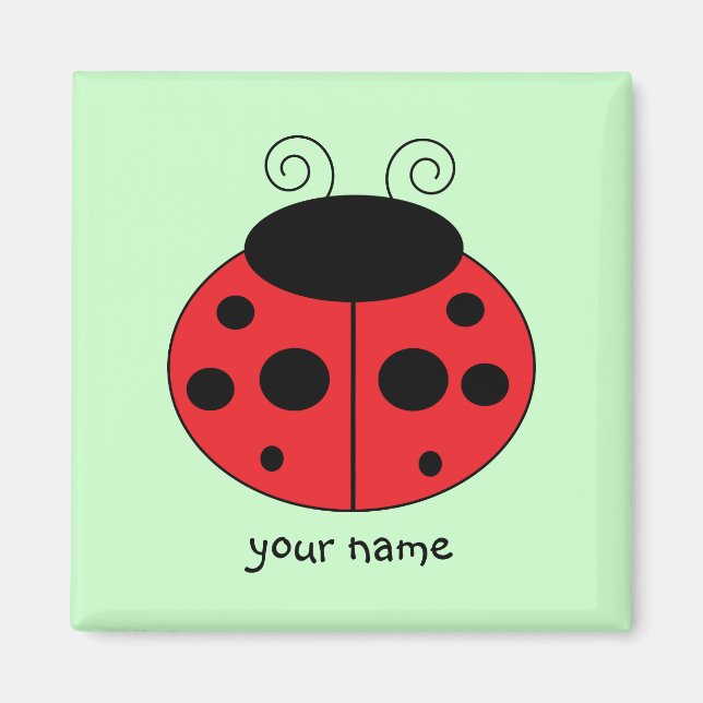 Aimant personnalisable Ladybug (Devant)