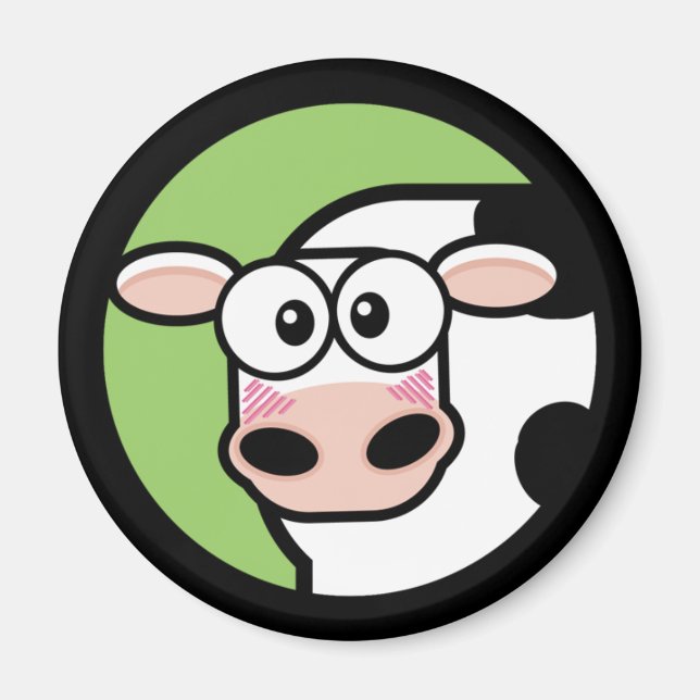 Aimant personnalisable Vache de dessin (Devant)
