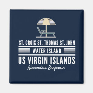 Aimant Personnalisation de l'USVI Caribbean Islands des î