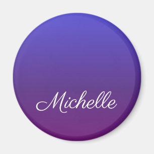 Aimant Personnalisé bleu et violet ombre