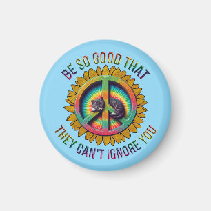 Aimant Personnalisé Chat Paix Hippie Tie Dye