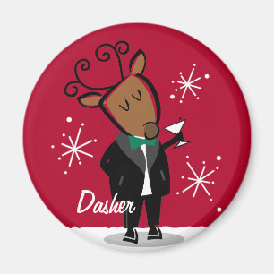 Aimant personnalisé Dasher Reindeer
