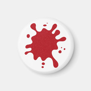 Aimant personnalisé éclaboussure rouge tomate (bas