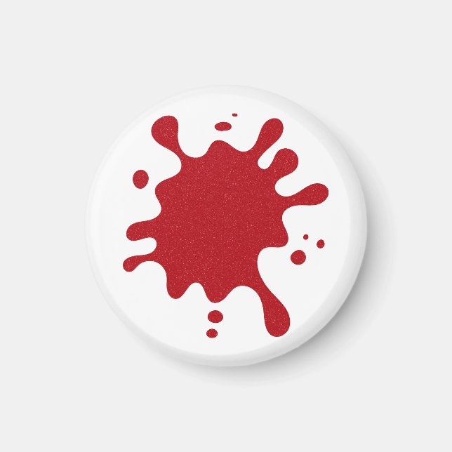 Aimant personnalisé éclaboussure rouge tomate (bas (Devant)
