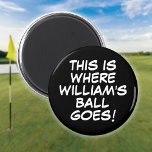 Aimant Personnalisé Funny Comic Book Golf Ball Marker<br><div class="desc">Personnalisez-vous pour créer un cadeau de golf unique. Conçu par Thisisnotme©</div>