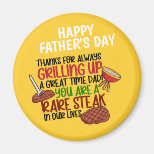 Aimant Personnalisé Funny Grill Chef Papa