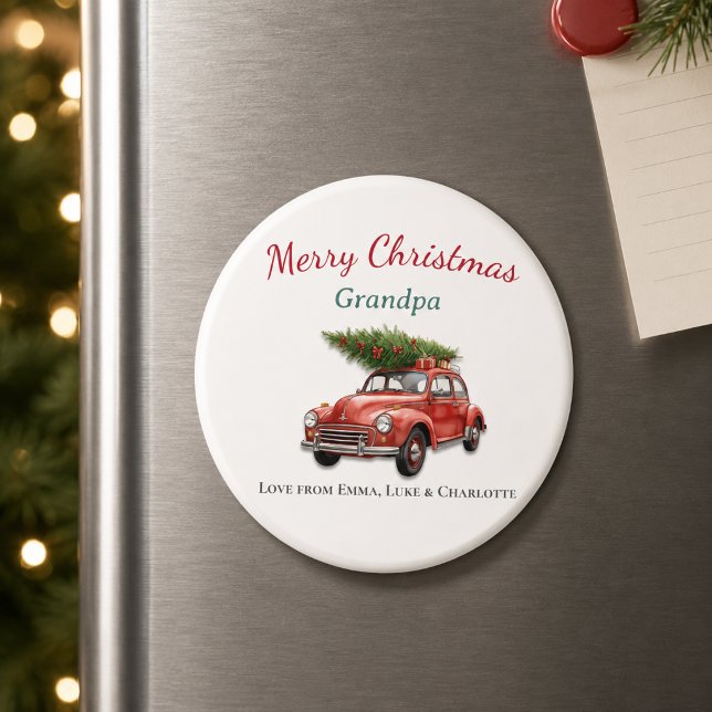 Aimant personnalisé Joyeux Noël Papy (Créateur téléchargé)