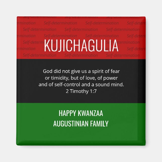 Aimant Personnalisé KUJICHAGULIA Kwanzaa (Devant)