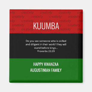 Aimant Personnalisé KUUMBA Happy Kwanzaa