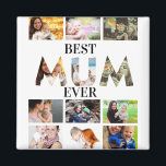 Aimant Personnalisé Moderne Meilleure Maman Ever 12 Colla<br><div class="desc">Custom Modern Best Mum Ever 12 Photo Collage. Créez votre propre idée cadeau unique pour maman en utilisant vos photos. Idée cadeau parfaite pour maman.</div>