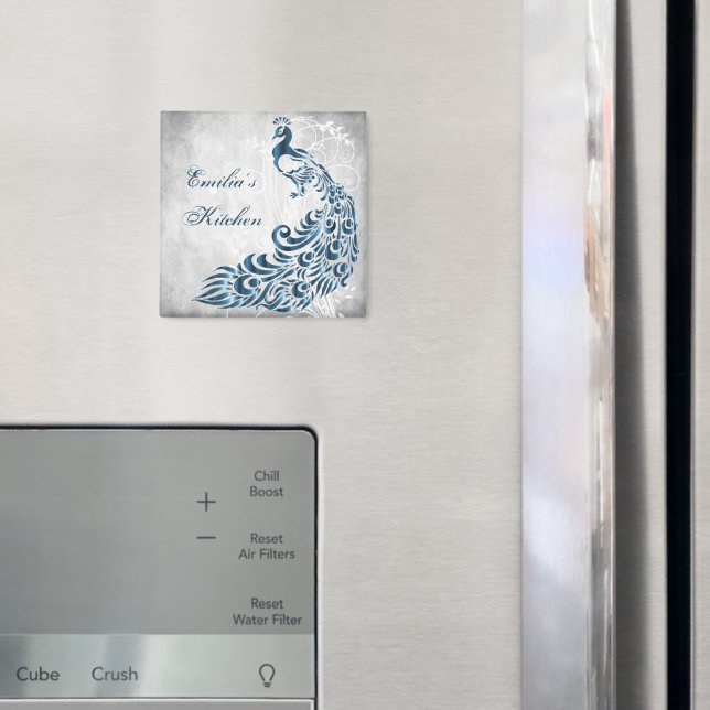 Aimant personnalisé Peacock bleu (In situ (réfrigérateur))