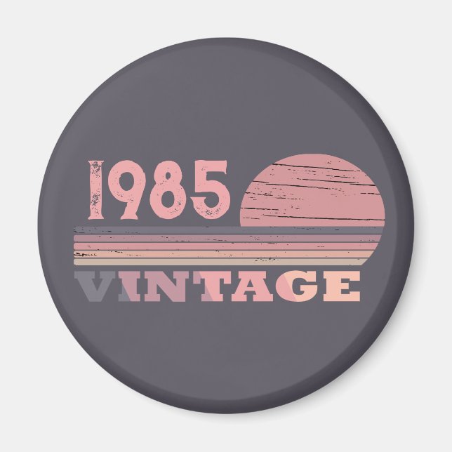 Aimant Personnalisé quarante fête vintage de 40e annivers (Devant)