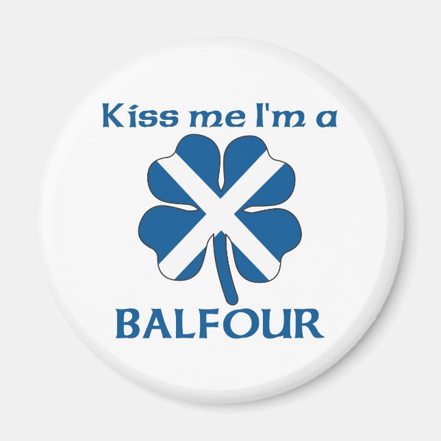 Aimant Personnalisé Scottish Kiss Me Je suis Balfour (Devant)