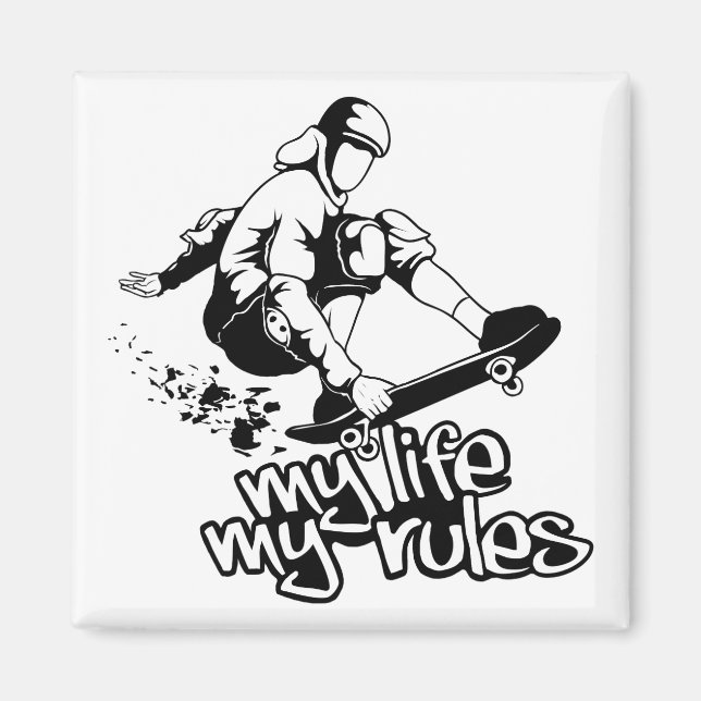 Aimant personnalisé Skateboard (Devant)
