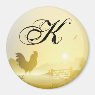 Aimant personnalisé Sunny Matin ferme Rus