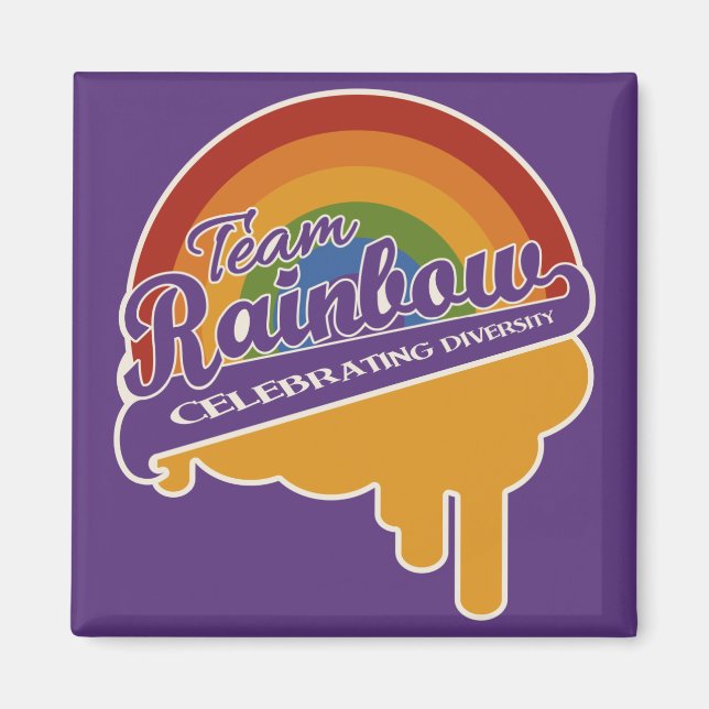 Aimant personnalisé Team Rainbow (Devant)