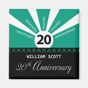 Aimant Personnaliser, 20e anniversaire de l'entreprise em