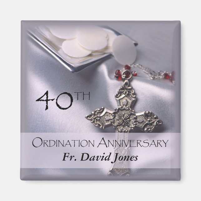 Aimant Personnaliser, 40e anniversaire d'ordination Félic (Devant)