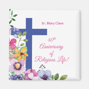 Aimant Personnaliser, 40e anniversaire Nun vie religieuse