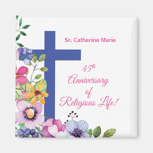 Aimant Personnaliser, 45e anniversaire Nun vie religieuse