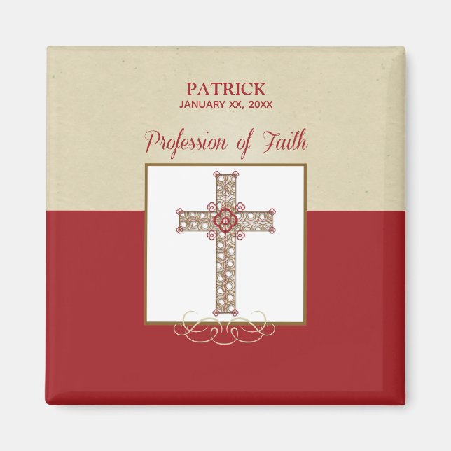 Aimant Personnaliser, Bénédictions de RCIA sur la profess (Devant)