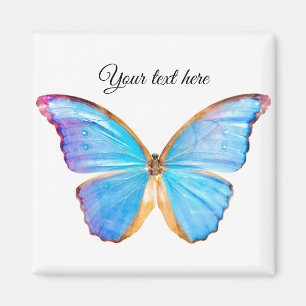 Aimant Personnaliser BLEUE BUTTERFLY