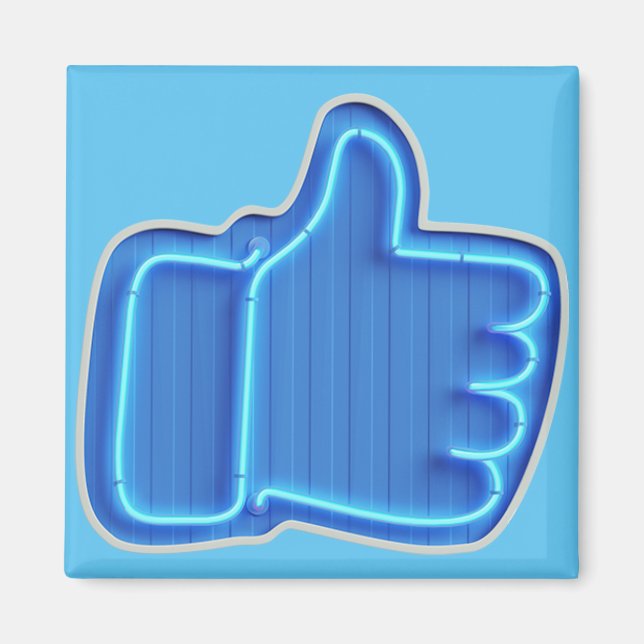Aimant Personnaliser comme Neon Hand design (Devant)