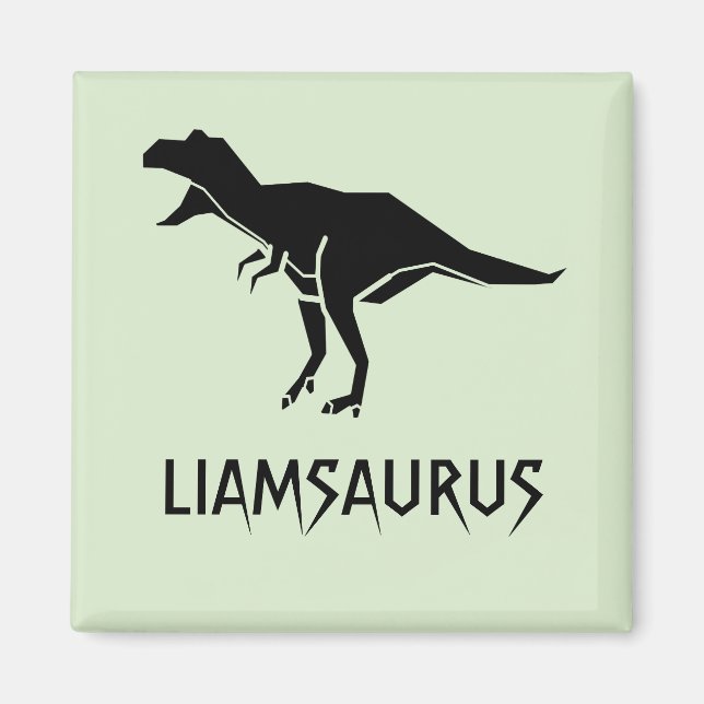 Aimant Personnaliser Dinosaure Nom Personnaliser (Devant)