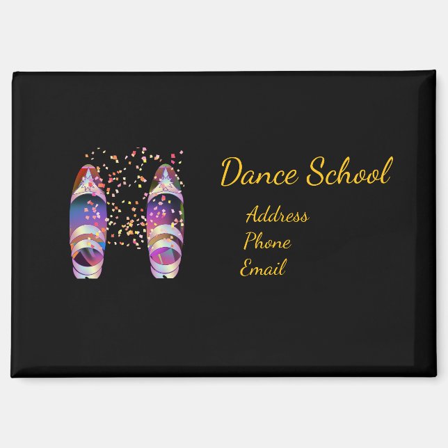 Aimant Personnaliser la publicité École de danse (Recto)
