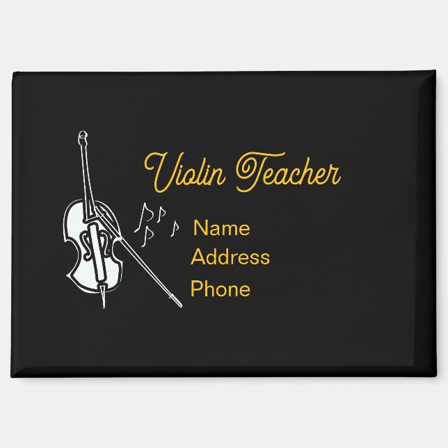 Aimant Personnaliser la publicité Violon enseignant Violo (Recto)