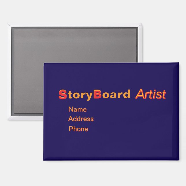 Aimant Personnaliser l'histoire de la publicitéTableau Ar (Recto/Verso)
