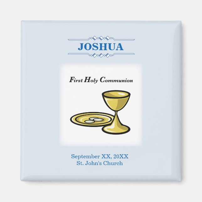 Aimant Personnaliser, Première communion Corps et Sang (Devant)
