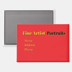 Aimant Personnaliser Publicité Artiste/Portraits