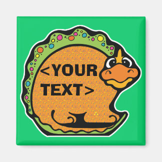 Aimant Personnaliser un dinosaure,<YOUR TEXT>