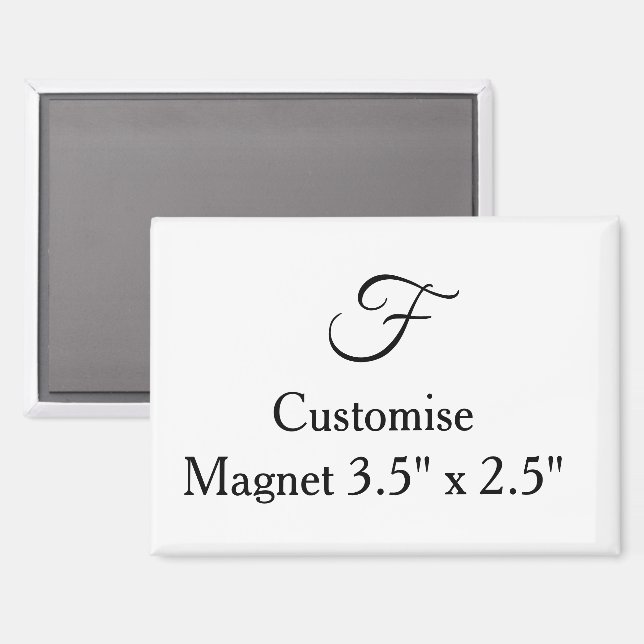 Aimant personnaliser un rectangle simple 3,5" x 2,5" pers (Recto/Verso)