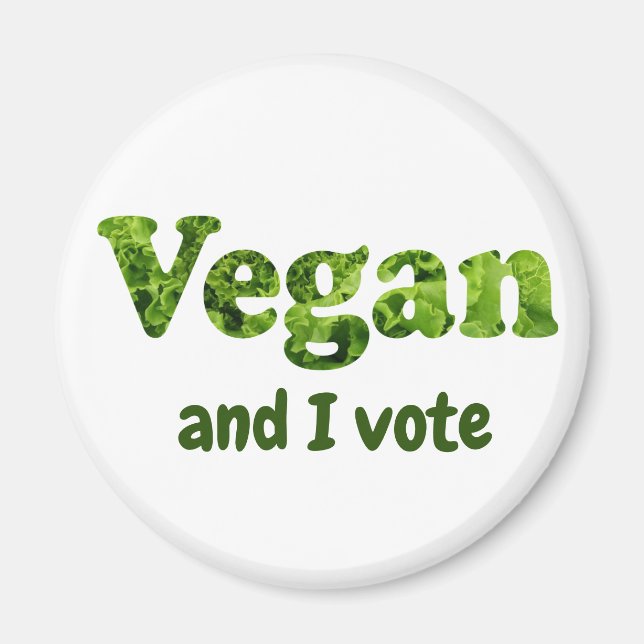 Aimant Personnaliser Vegan Activist Voter (Devant)