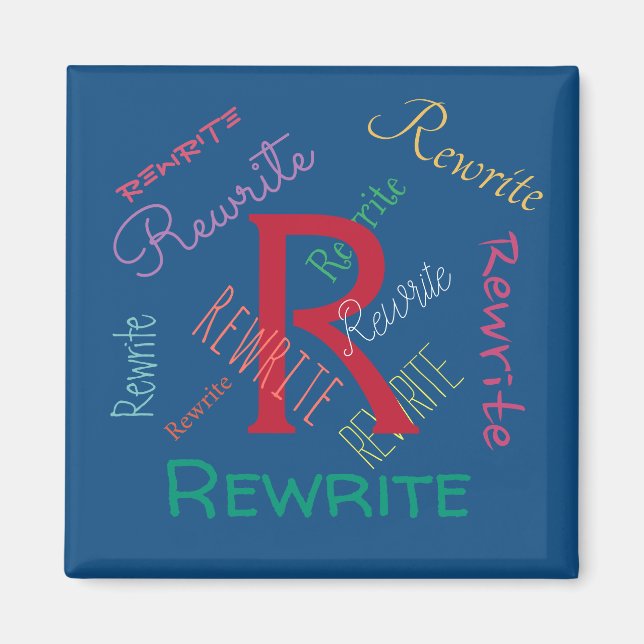 Aimant Personnalisez ce modèle, monogramma, NOM, Jeter (Devant)