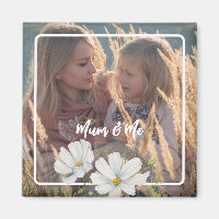 Personnalisez votre photo White Cosmos Carré Frame
