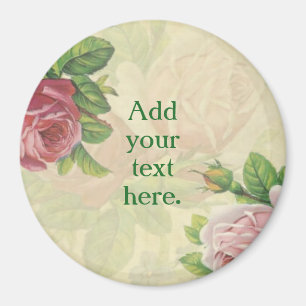 Aimant Personnalisez votre propre beau s'est levé/floral