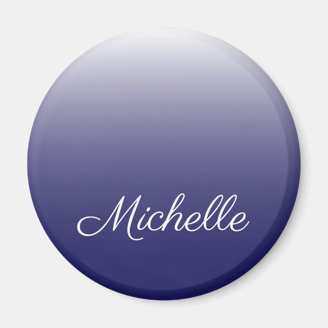 Aimant Personnalized gradient ombre navy blue (Devant)