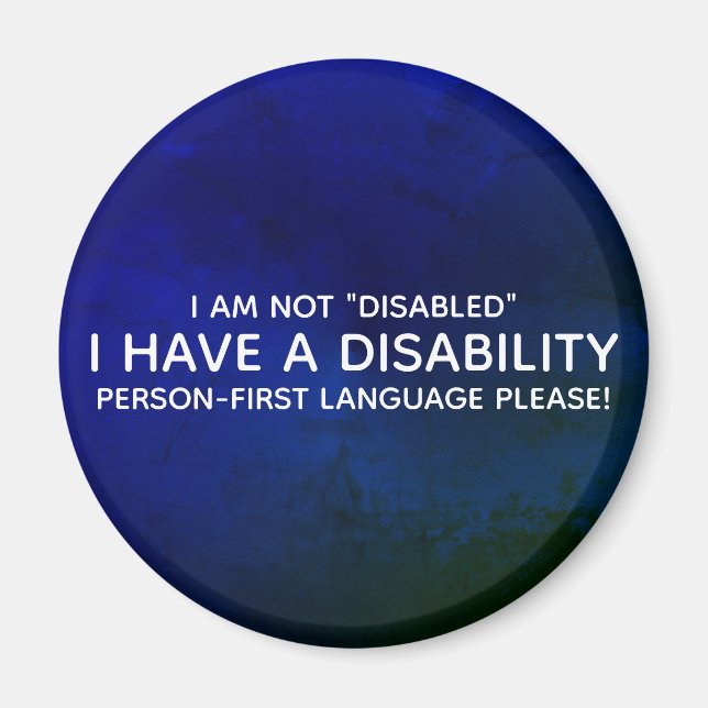 Aimant Personne en situation de handicap d'abord (Devant)