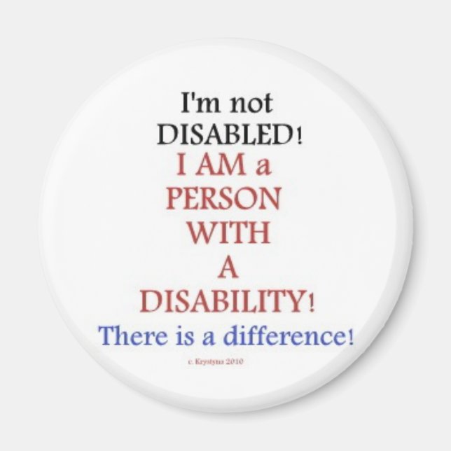 AIMANT PERSONNE HANDICAPÉE 1 (Devant)