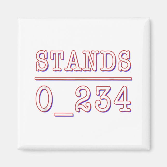 Aimant Personne sous les pieds - Drôle Math Joke Math Pun (Devant)