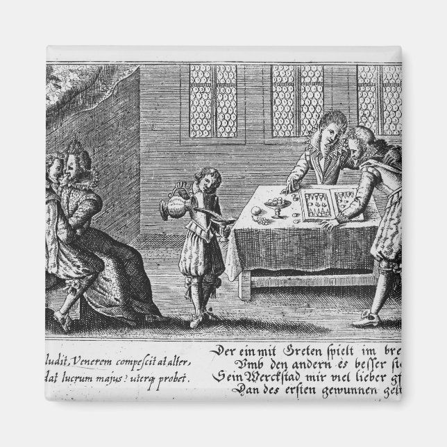 Aimant Personnes jouant au jacquet (Devant)