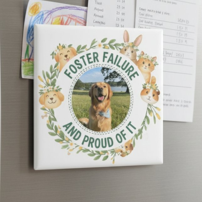 Aimant Pet Foster Failure and Proud Photo Pet Wreath (Pet Foster Failure Magnet)