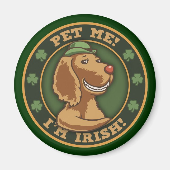 Aimant Pet-Moi ! Je suis irlandais (Devant)