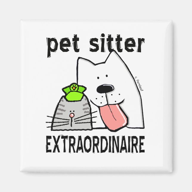 Aimant Pet Sitter Extraordinaire (Devant)